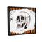 Stupell Industries Orange & Black Striped Skull Framed Floater Canvas Wall Art